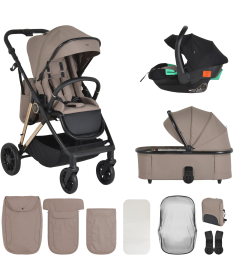 Moni Merci kolica za bebe 3 u 1 Beige