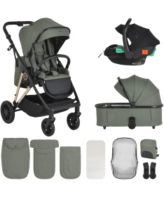 Moni Merci kolica za bebe 3 u 1 Dark Green