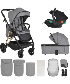 Moni Merci kolica za bebe 3 u 1 Grey