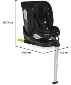 Moni Strike Roto Isofix auto sedište za bebe 40-150cm Deep Black