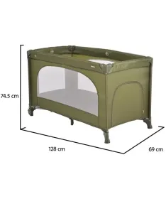Moni Uno prenosivi krevetac za bebe 1 nivo – Green