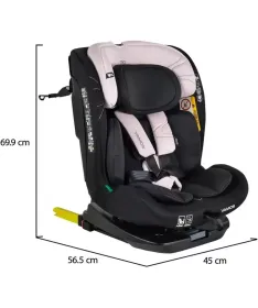 Moni Vamos auto sedište za decu 40-150cm - Baby Pink