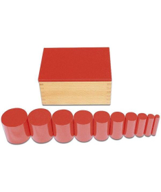 Montesori Kutija sa cilindrom crvena igračka za decu - 15060