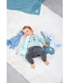 Nattou plišana igračka za bebe pleteno ćebe sa likom Zeke zelena - A039987
