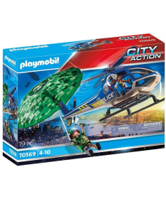 Playmobil igračka za dečake City Action Policijski padobranac u akciji 19 elemenata - 31750