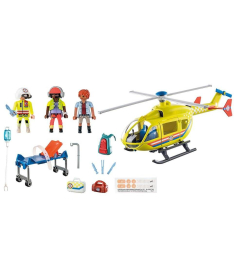 Playmobil igračka za dečake City Life Ambulatni helikopter 48 elemenata - 37084