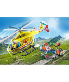 Playmobil igračka za dečake City Life Ambulatni helikopter 48 elemenata - 37084