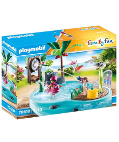 Playmobil igračka za devojčicu Family Fun Bazen sa metom 65 elemenata - 34338