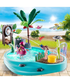 Playmobil igračka za devojčicu Family Fun Bazen sa metom 65 elemenata - 34338