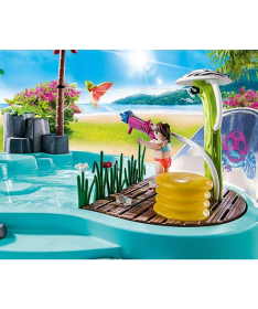 Playmobil igračka za devojčicu Family Fun Bazen sa metom 65 elemenata - 34338