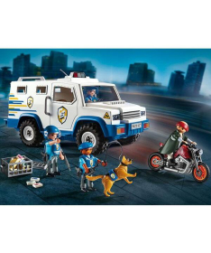 Playmobil set za igru dece City Action Policijski transporter novca 66 elemenata - 19411