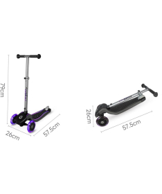 Qplay Future Eco Led trotinet za decu do 50 kg Purple
