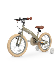 Qplay Miniby 16inch bicikl za decu 3 u 1 Cream