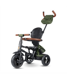 QPlay Rito Deluxe tricikl za decu sa gumenim točkovima do 25 kg Olive