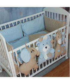 Ready komplet posteljina za krevetac za bebe Džungla 120x60 cm Plava