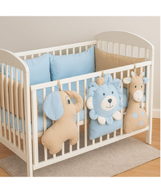 Ready komplet posteljina za krevetac za bebe Džungla 120x60 cm Plava