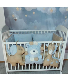 Ready komplet posteljina za krevetac za bebe Džungla 120x60 cm Plava