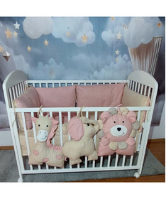 Ready komplet posteljina za krevetac za bebe Džungla 120x60 cm Roze