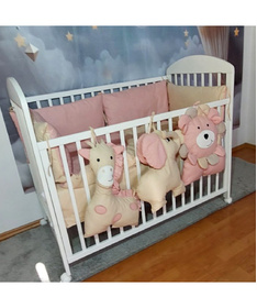 Ready komplet posteljina za krevetac za bebe Džungla 120x60 cm Roze