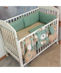 Ready komplet posteljina za krevetac za bebe Džungla 120x60 cm Zelena
