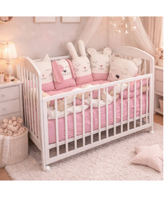 Ready komplet posteljina za krevetac za bebe Friends 120x60 cm Roze