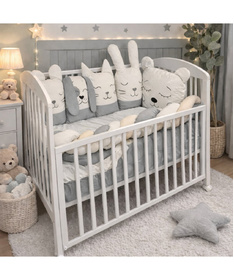 Ready komplet posteljina za krevetac za bebe Friends 120x60 cm Siva