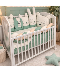 Ready komplet posteljina za krevetac za bebe Friends 120x60 cm Zelena