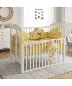 Ready komplet posteljina za krevetac za bebe Oblačić Žuta 120x60 cm