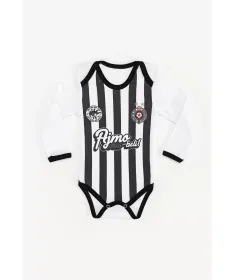 STEFAN bodi za bebe dug rukav Partizan ajmo crno-beli veličina 86