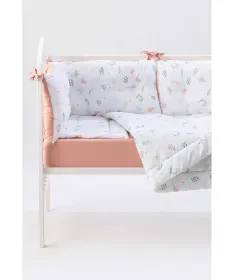 STEFAN komplet bebi posteljina za krevetac sa ogradicom 120x60cm - Grančica