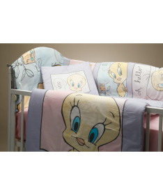 STEFAN komplet posteljine za krevetac za bebe 120x60cm Tweety