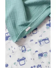 Stefan muslin tetra pelena za bebe 2u1 Bager
