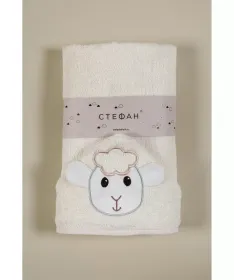 STEFAN peškir za bebe sa kapuljačom Meda 60x120cm Ovčica