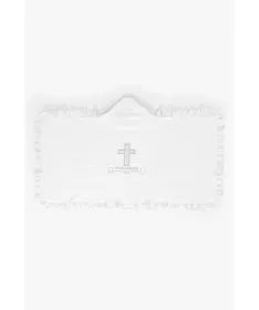 STEFAN peškir za krštenje sa kapuljačpm 60x120cm Beli