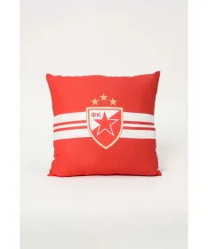 STEFAN ukrasni jastuk Crvena zvezda 40x40 cm bela pruga