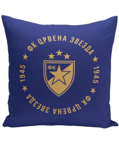 STEFAN ukrasni jastuk Crvena Zvezda plavi grb 40x40cm