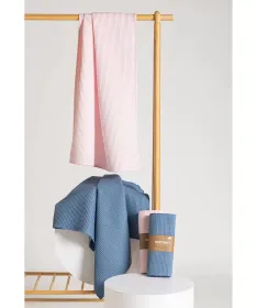 STEFAN Vafle prekrivač za bebe 80x120 - Roze