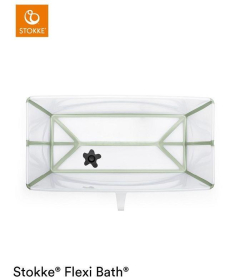 Stokke Flexi Bath X-Large kadica za bebe na sklapanje - Transparent Green