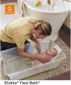 Stokke Flexi Bath set X-Large (sklopiva kadica i kupko) Transparent Blue V2