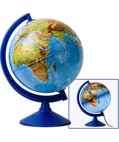 Svetleći globus fizičko-politički prečnik 20 cm na srpskom jeziku - 35549