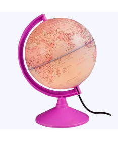 Svetleći globus prečnik 20 cm na engleskom jeziku Pink - 34815