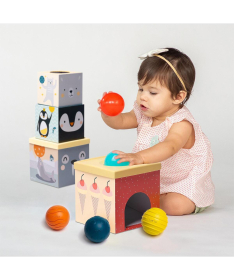 Taf Toys edukativne kocke za bebe North Pole Ball Drop Stacker 22114075 22114075