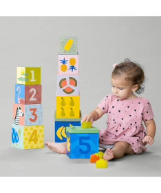 Taf Toys edukativne kocke za bebe Savannah Sort&Stack 22114074