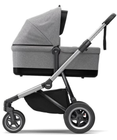 THULE Sleek kolica za bebe 2 u 1 sa kolevkom sa sivim ramom Navy Blue
