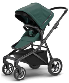 THULE Sleek kolica za decu sa crnim ramom Mallard Green