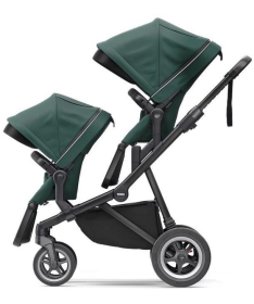 THULE Sleek kolica za decu sa crnim ramom Mallard Green