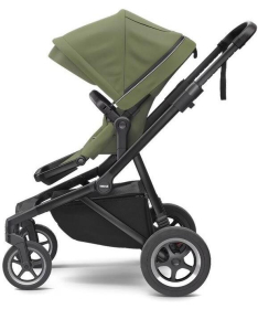 THULE Sleek kolica za decu sa crnim ramom Soft Green