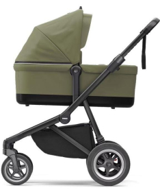 THULE Sleek kolica za decu sa crnim ramom Soft Green