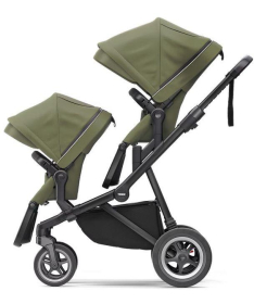 THULE Sleek kolica za decu sa crnim ramom Soft Green