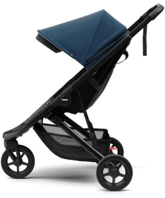 THULE Spring dečija kolica sa crnim ramom Majolica blue